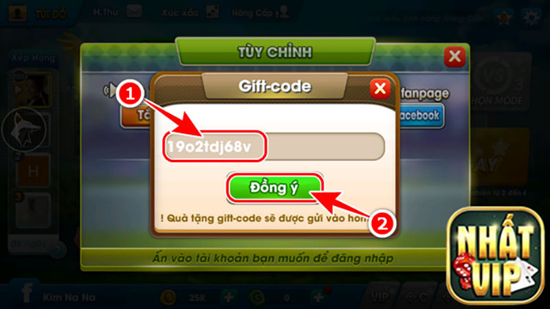 Cách nhập mã code cờ tỷ phú bước 3